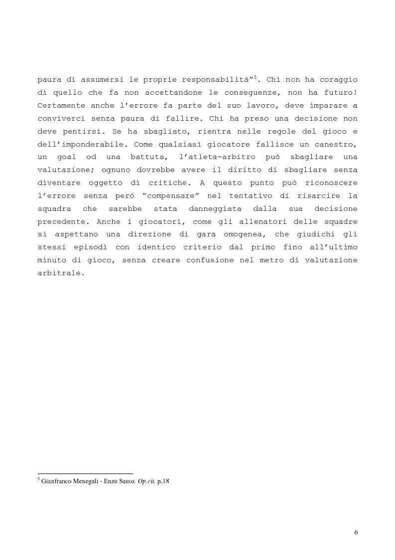 Anteprima della tesi: Per la formazione dell'arbitro sportivo, Pagina 5
