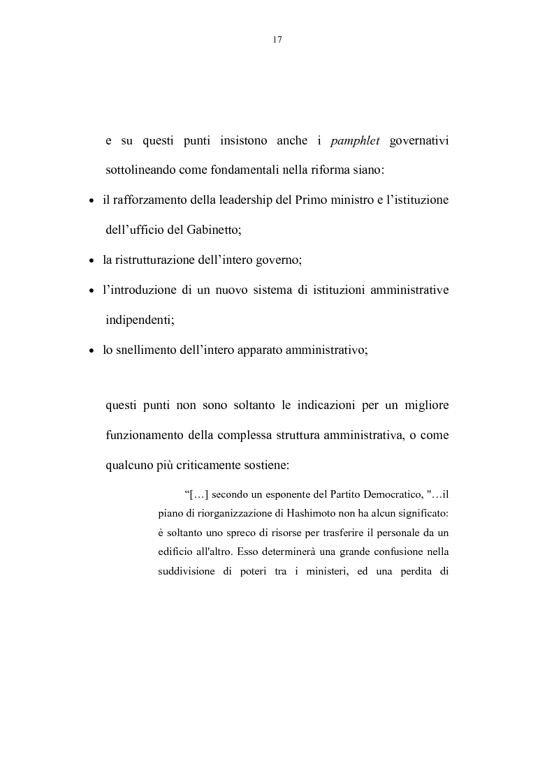 Anteprima della tesi: La riforma dell'amministrazione centrale nel Giappone d'oggi, Pagina 13