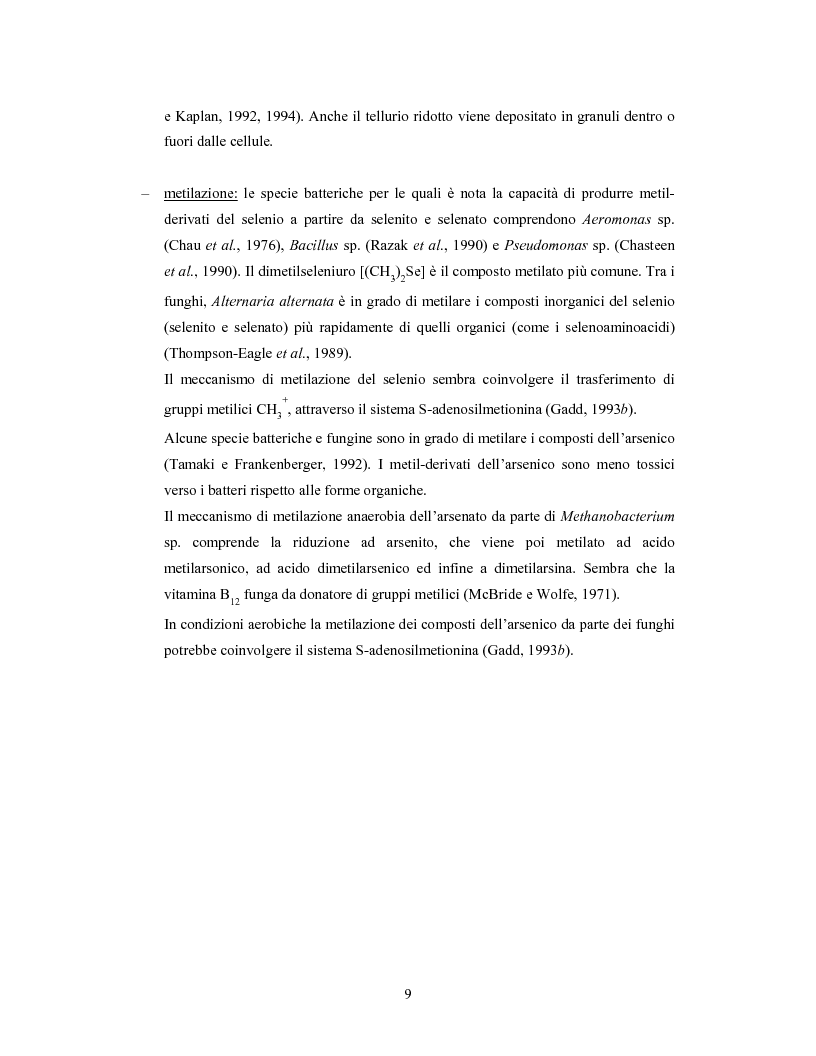 Anteprima della tesi: Accumulo di selenio da parte di specie di Lactobacillus, Pagina 7