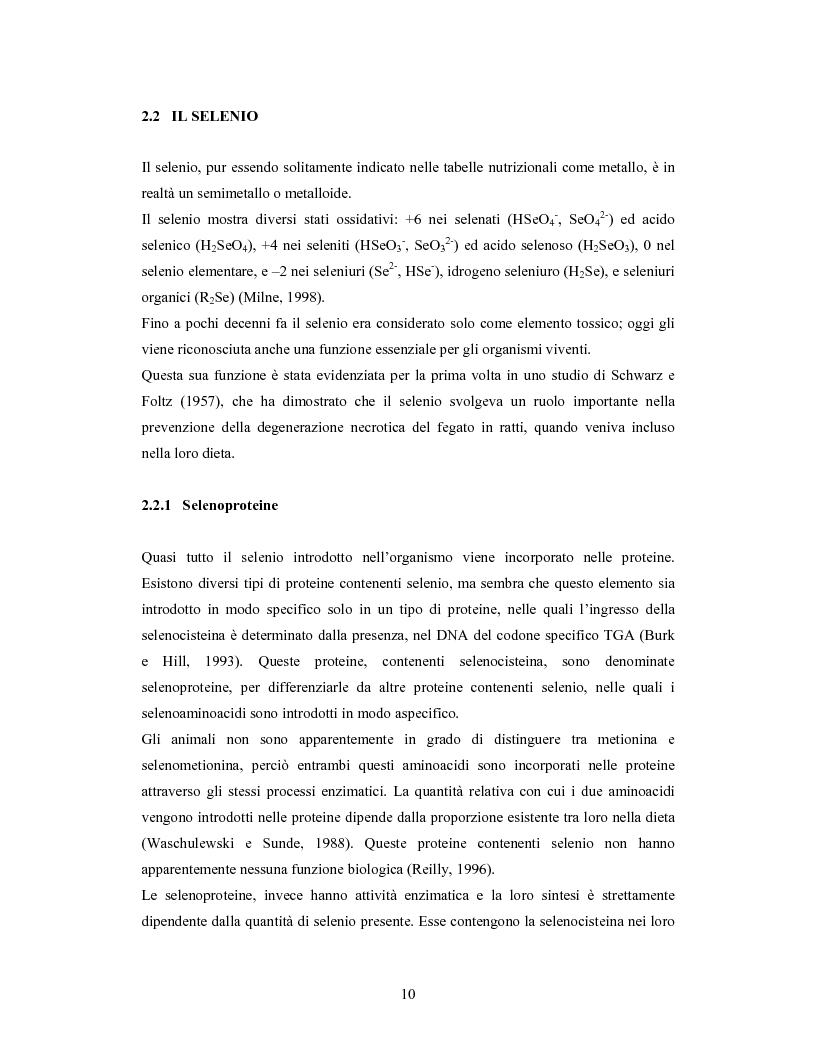 Anteprima della tesi: Accumulo di selenio da parte di specie di Lactobacillus, Pagina 8
