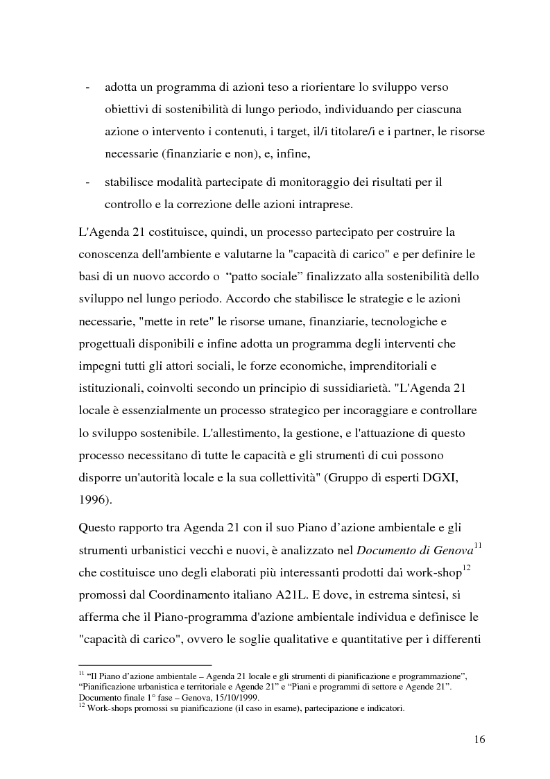 Anteprima della tesi: Processi di Agenda 21 Locale e politiche e strumenti per lo Sviluppo Urbano Sostenibile. Il caso di Mola di Bari, Pagina 14