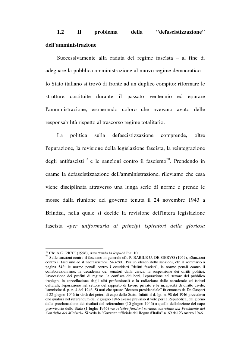 Estratto dalla tesi: Il dibattito sulla riforma della pubblica amministrazione negli anni della ''Costituente''