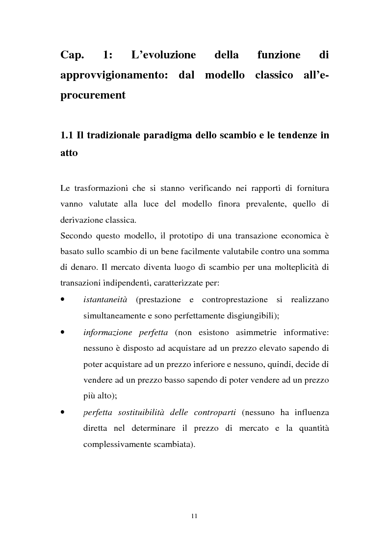 Anteprima della tesi: La gestione dell'e-procurement ed il ruolo delle banche, Pagina 3