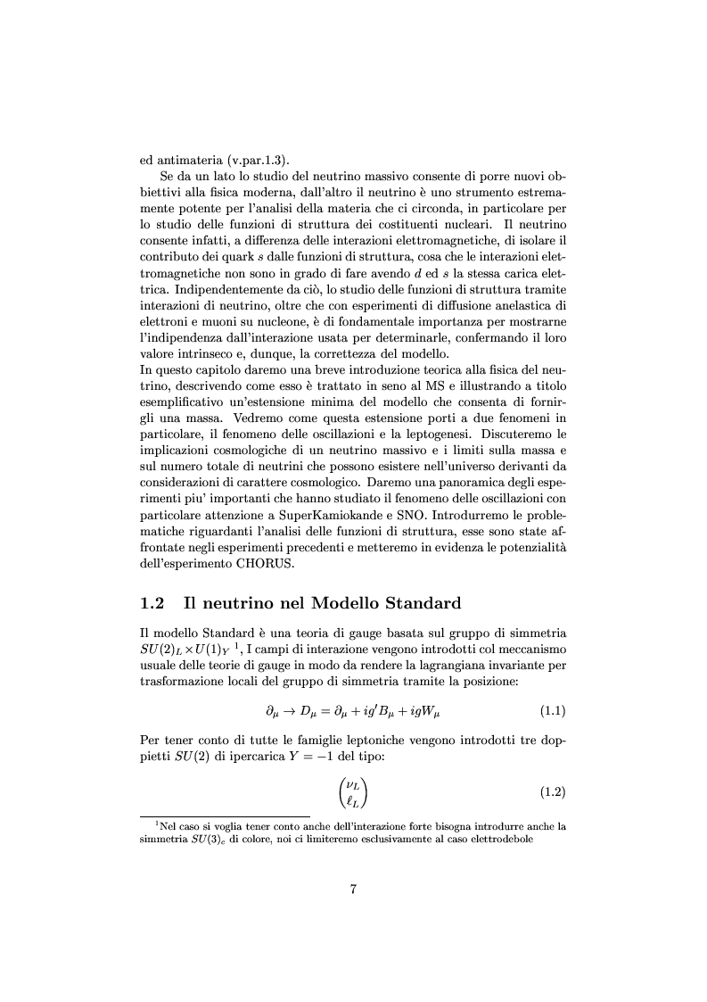 Anteprima della tesi: Misure cinematiche nell'esperimento Chorus per la ricerca di oscillazione di neutrini, Pagina 2