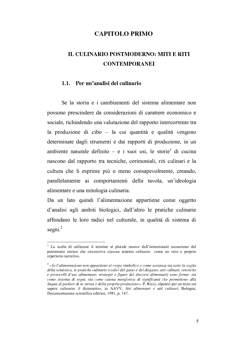 Anteprima della tesi: Mitologie del postmoderno: da McDonald's alla cucina del territorio, Pagina 5