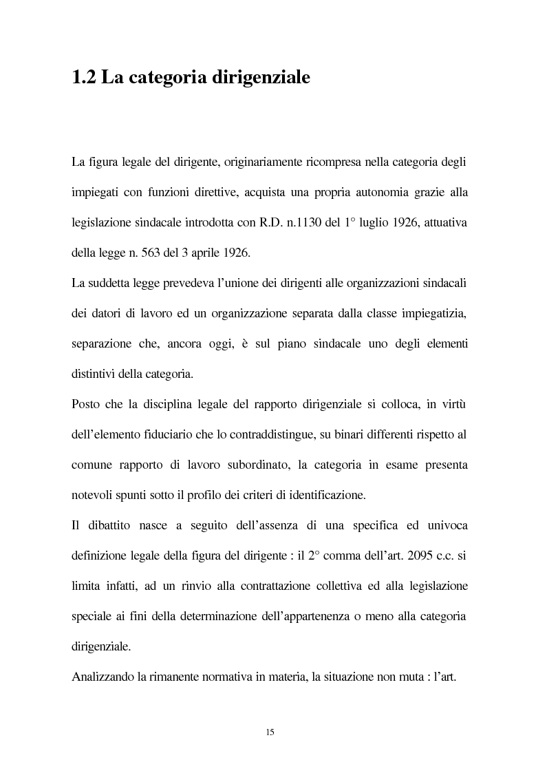 Anteprima della tesi: Il licenziamento disciplinare del dirigente, Pagina 12