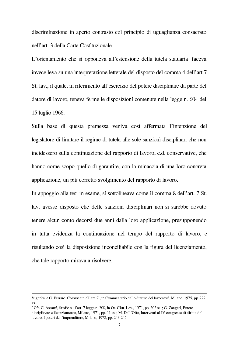 Anteprima della tesi: Il licenziamento disciplinare del dirigente, Pagina 4