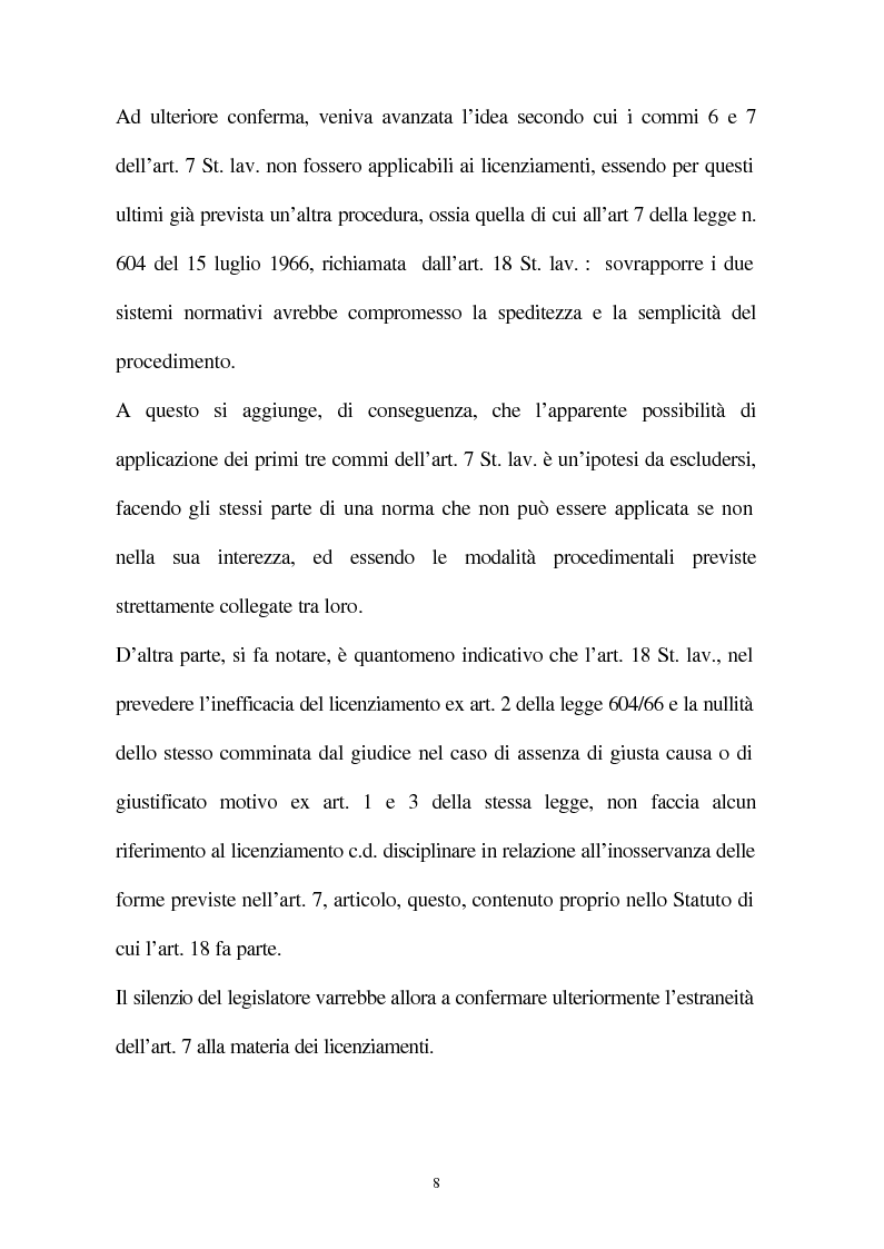 Anteprima della tesi: Il licenziamento disciplinare del dirigente, Pagina 5