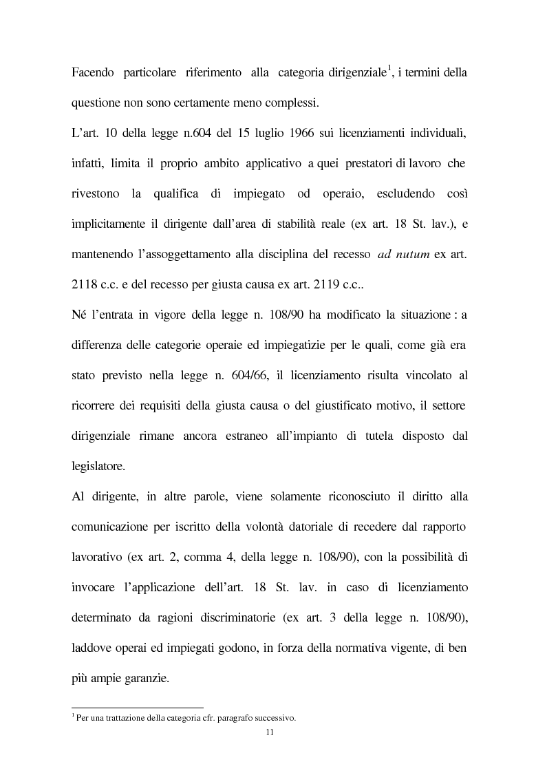 Anteprima della tesi: Il licenziamento disciplinare del dirigente, Pagina 8