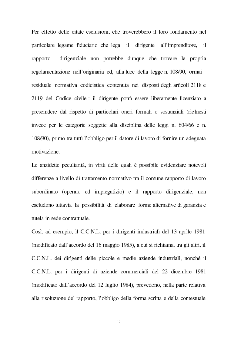 Anteprima della tesi: Il licenziamento disciplinare del dirigente, Pagina 9