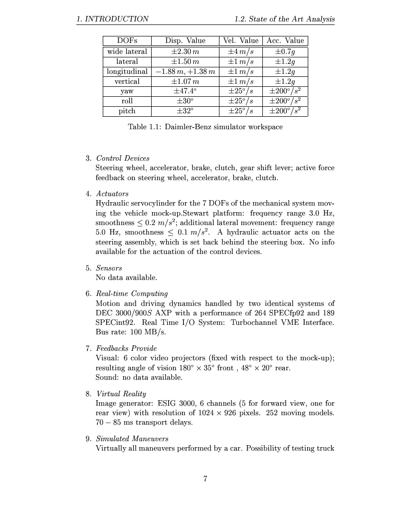 Anteprima della tesi: Study and design of motion base for driving simulators, Pagina 10