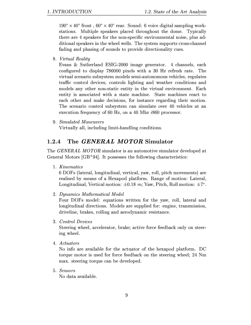 Anteprima della tesi: Study and design of motion base for driving simulators, Pagina 12