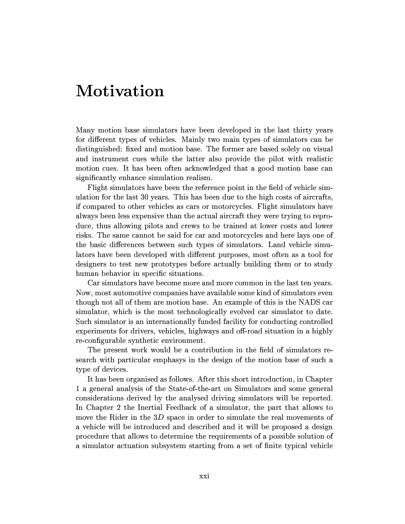 Anteprima della tesi: Study and design of motion base for driving simulators, Pagina 2