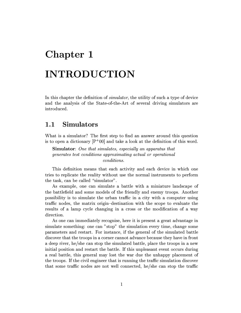 Anteprima della tesi: Study and design of motion base for driving simulators, Pagina 4