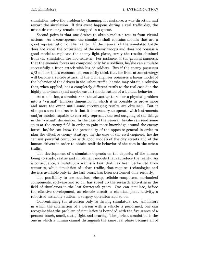 Anteprima della tesi: Study and design of motion base for driving simulators, Pagina 5