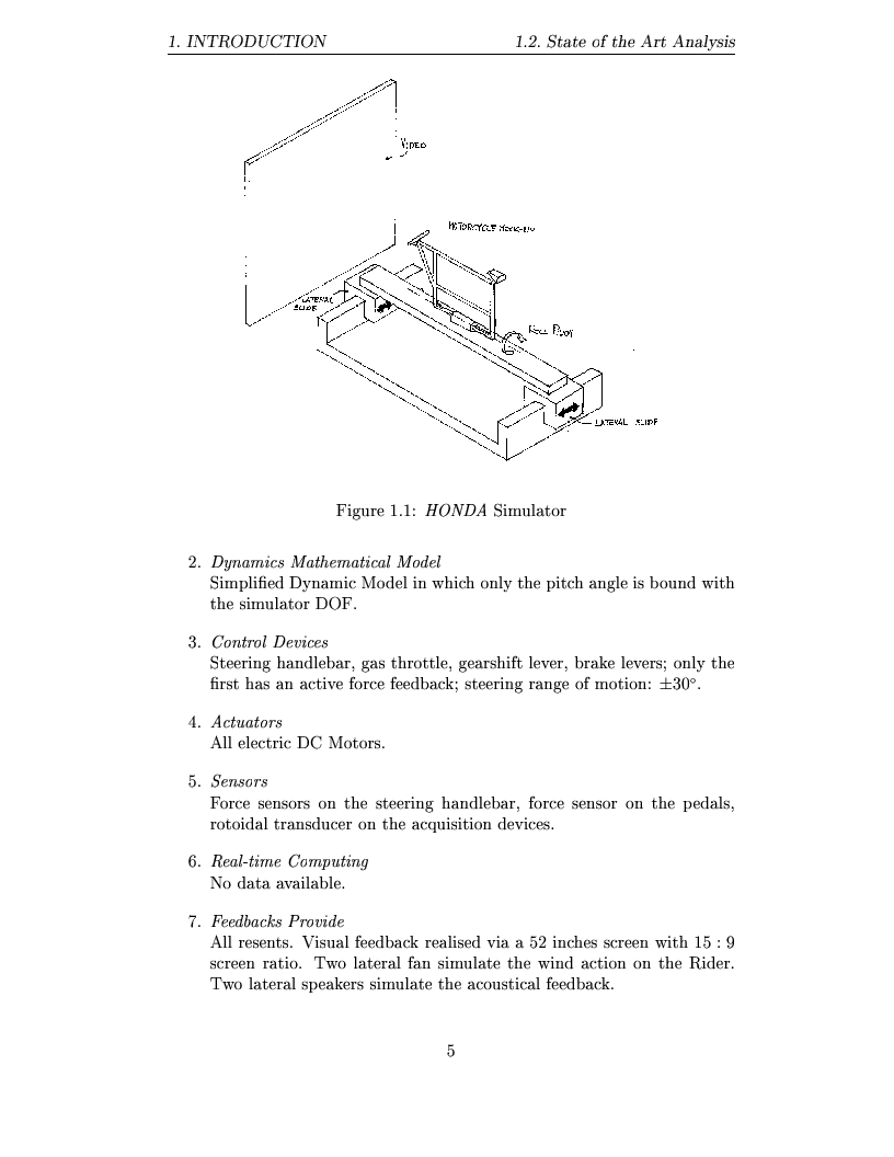Anteprima della tesi: Study and design of motion base for driving simulators, Pagina 8