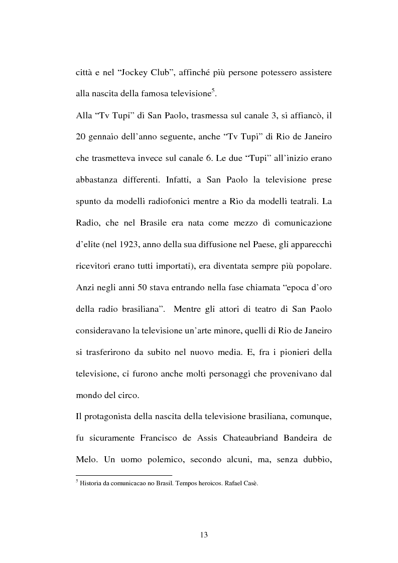 Anteprima della tesi: O telejornal. Informazione e televisione in Brasile, Pagina 11