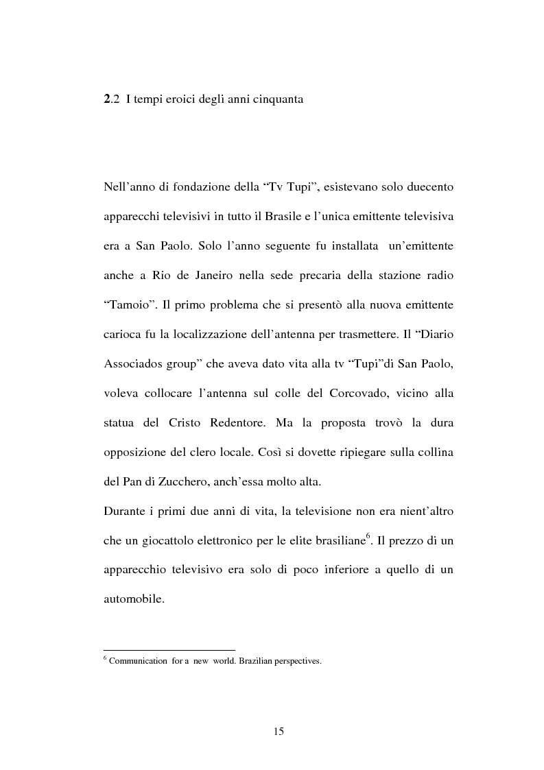 Anteprima della tesi: O telejornal. Informazione e televisione in Brasile, Pagina 13