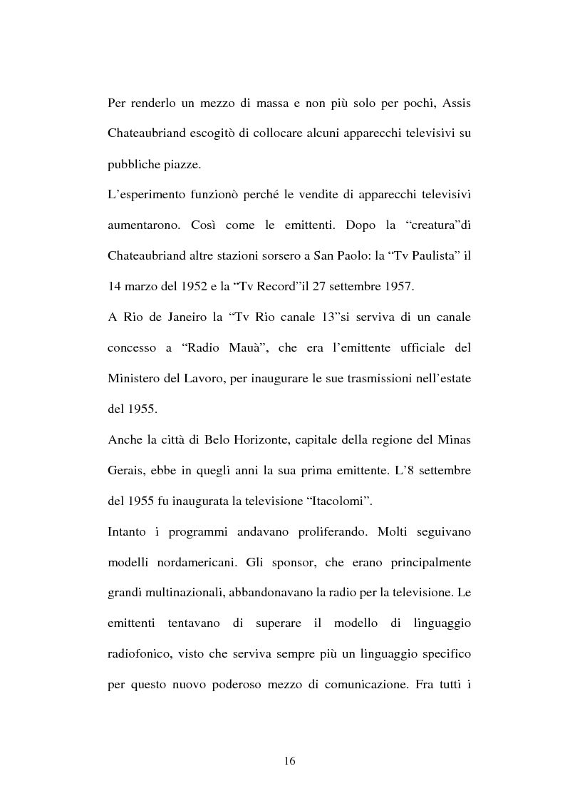 Anteprima della tesi: O telejornal. Informazione e televisione in Brasile, Pagina 14