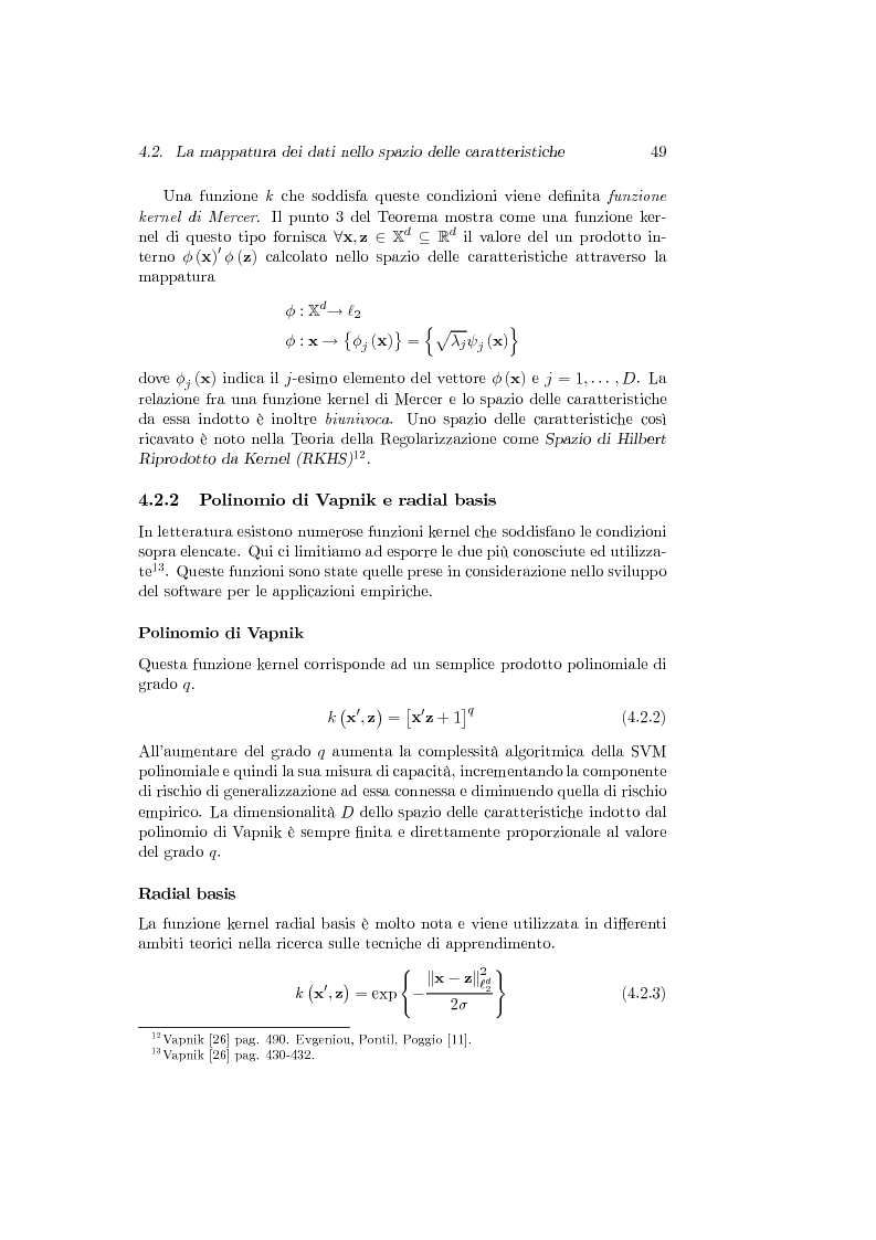 Anteprima della tesi: Support Vector Machines e apprendimento statistico per l'analisi non parametrica della regressione: nuovi sviluppi teorici, software e applicazioni finanziarie, Pagina 13