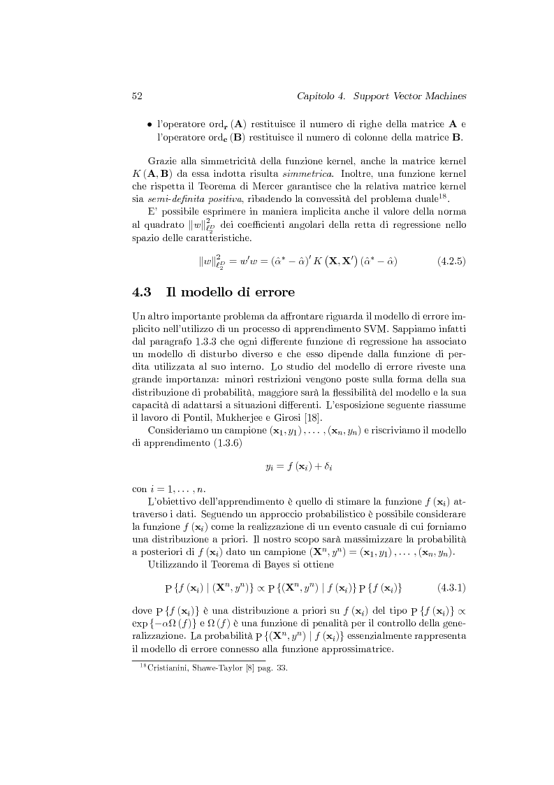 Anteprima della tesi: Support Vector Machines e apprendimento statistico per l'analisi non parametrica della regressione: nuovi sviluppi teorici, software e applicazioni finanziarie, Pagina 16