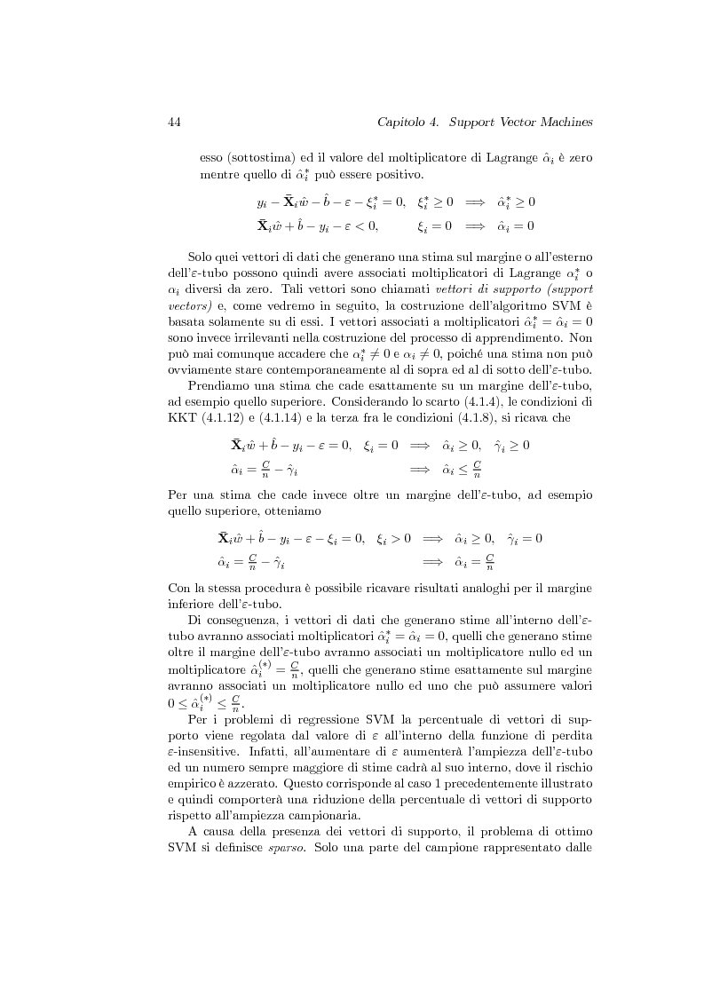 Anteprima della tesi: Support Vector Machines e apprendimento statistico per l'analisi non parametrica della regressione: nuovi sviluppi teorici, software e applicazioni finanziarie, Pagina 8