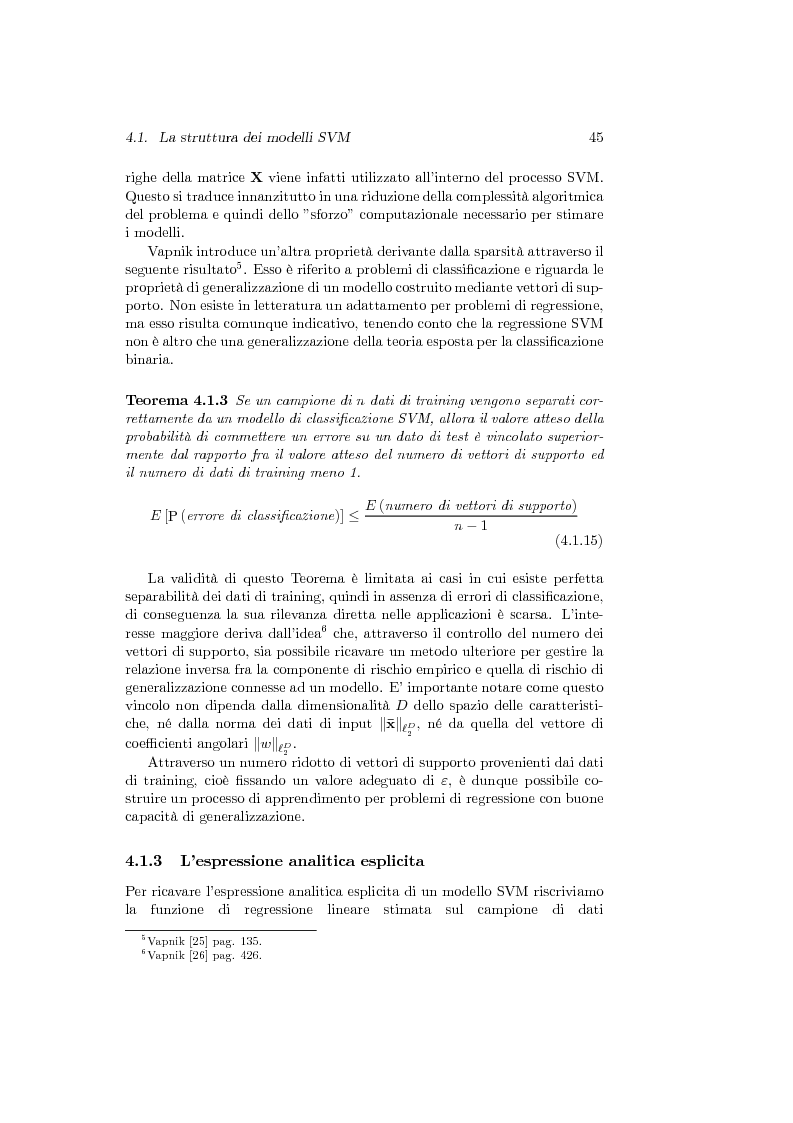 Anteprima della tesi: Support Vector Machines e apprendimento statistico per l'analisi non parametrica della regressione: nuovi sviluppi teorici, software e applicazioni finanziarie, Pagina 9