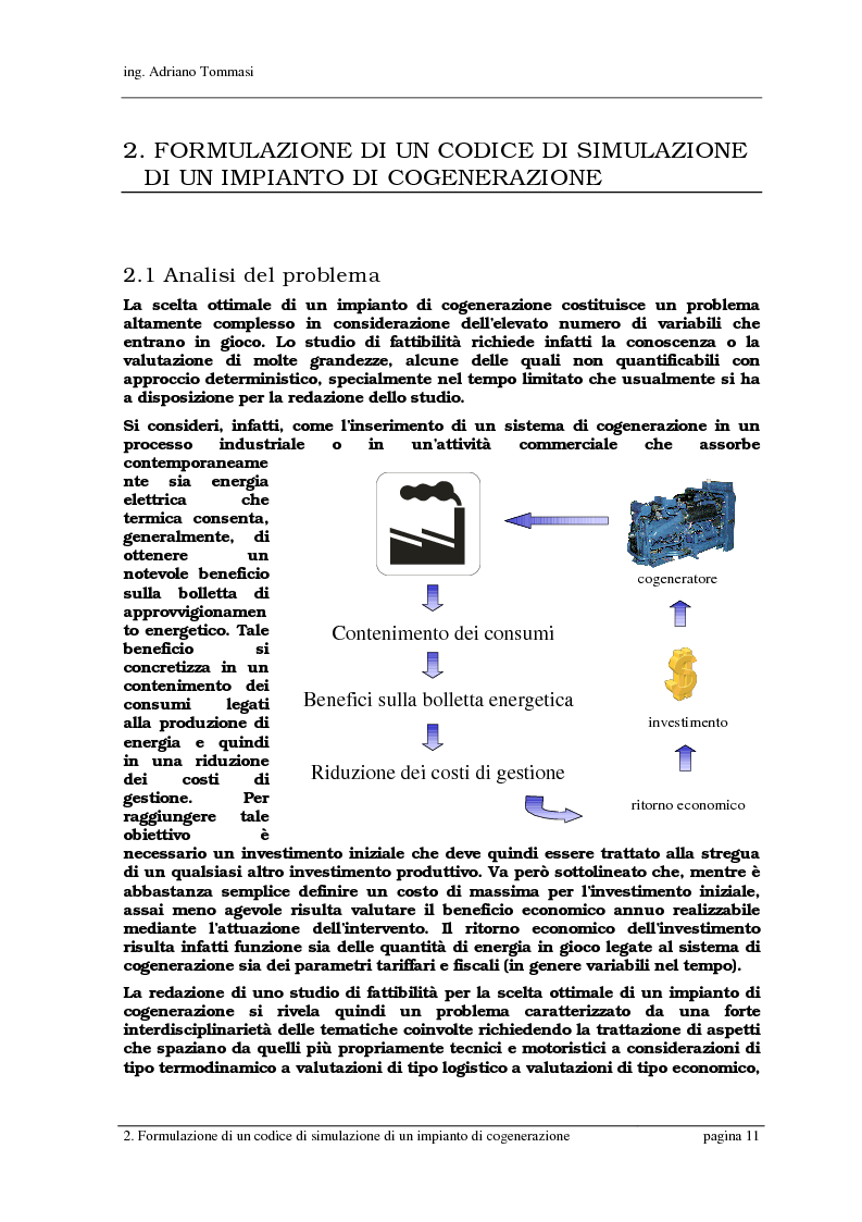 Anteprima della tesi: Formulazione e validazione di un programma di simulazione di un sistema cogenerativo a servizio di un presidio ospedaliero, Pagina 5