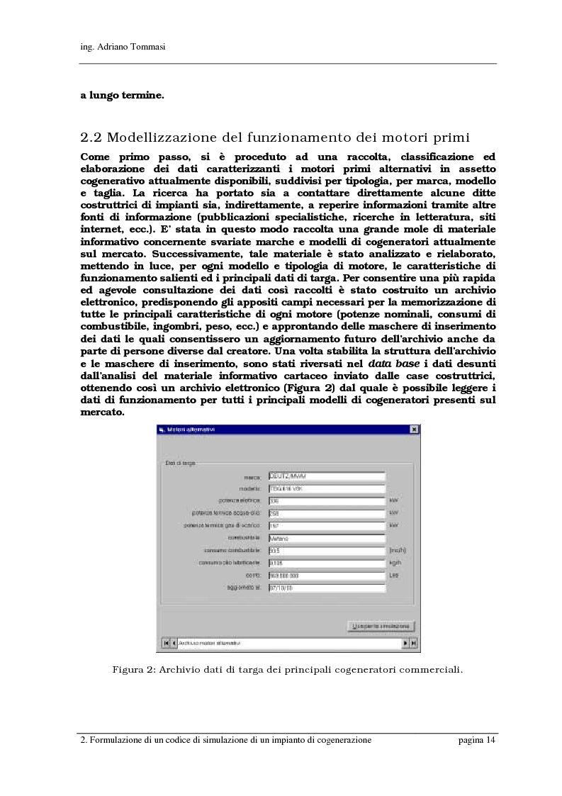 Anteprima della tesi: Formulazione e validazione di un programma di simulazione di un sistema cogenerativo a servizio di un presidio ospedaliero, Pagina 8