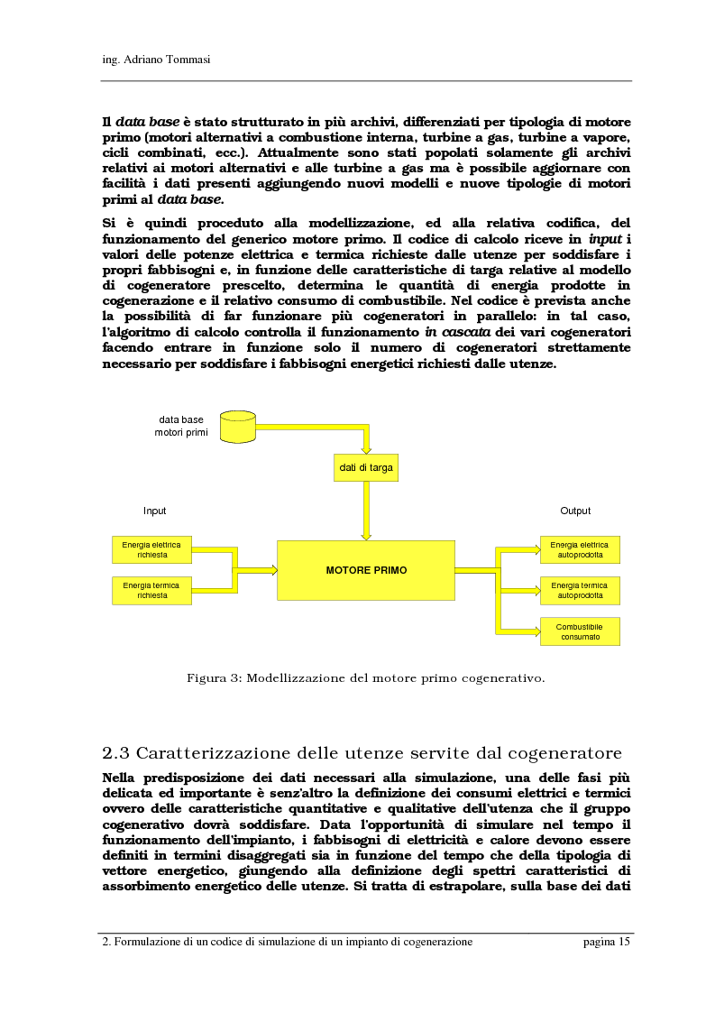 Anteprima della tesi: Formulazione e validazione di un programma di simulazione di un sistema cogenerativo a servizio di un presidio ospedaliero, Pagina 9