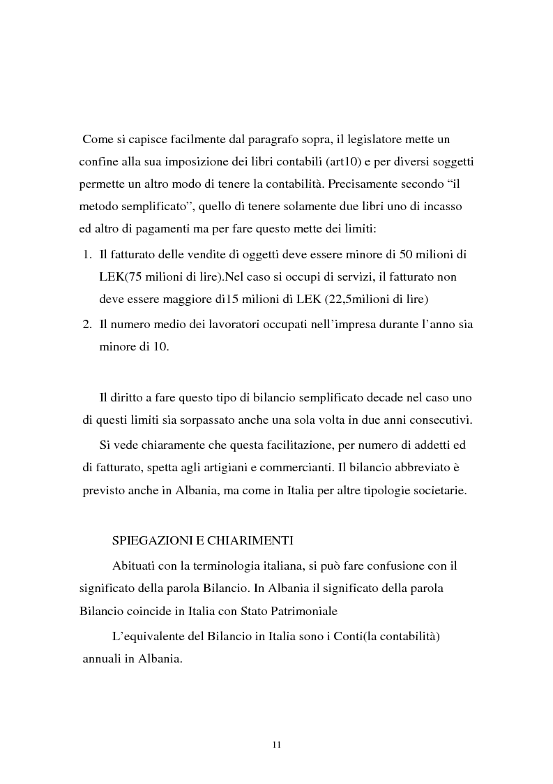 Anteprima della tesi: Analisi comparata di bilancio tra l'italiano e l'albanese, Pagina 5
