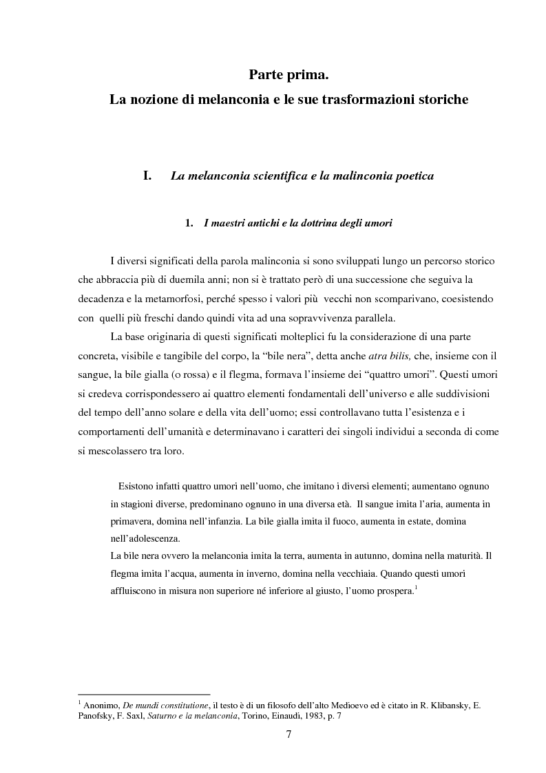 Anteprima della tesi: Amleto e la figura del melanconico nella drammaturgia elisabettiana, Pagina 4