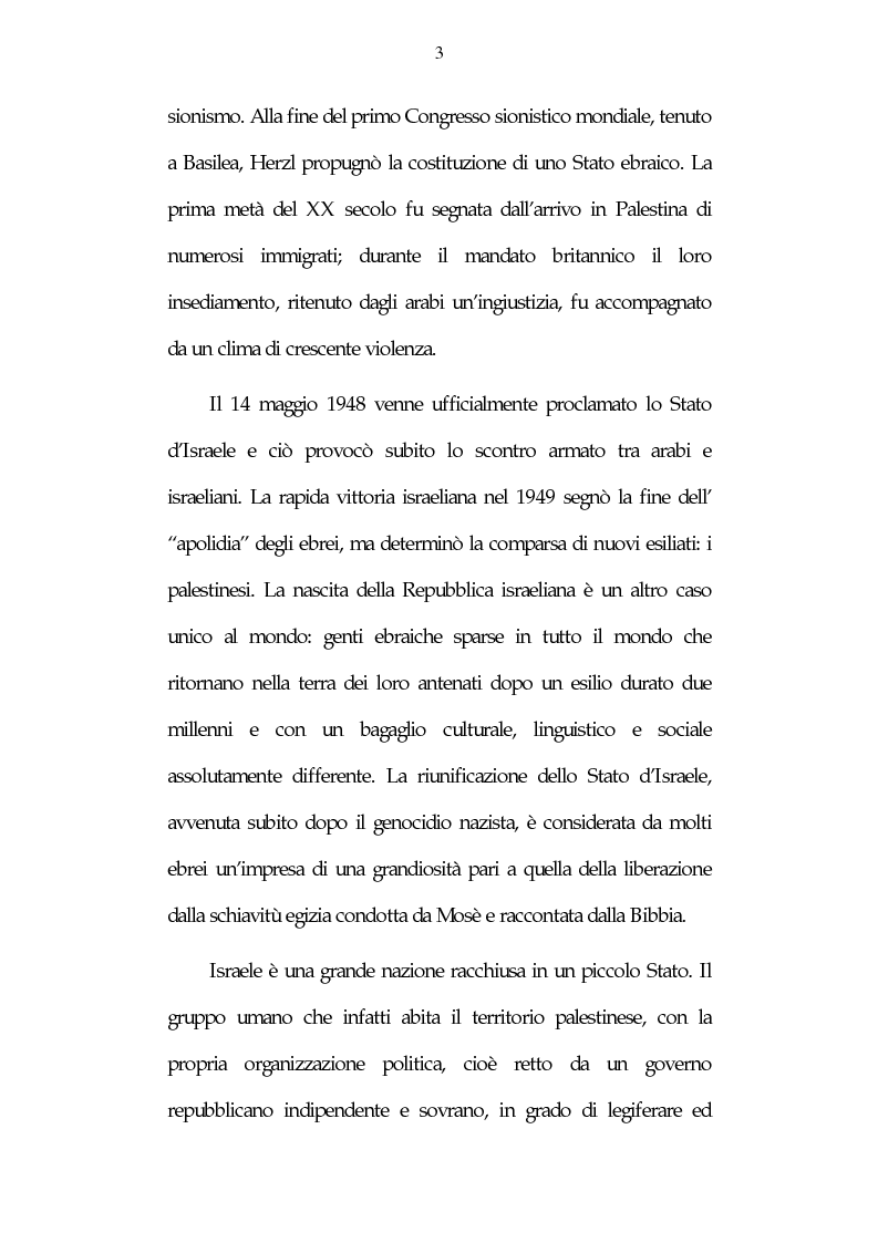 Anteprima della tesi: Israele: aspetti e problemi di uno stato piccolo con una nazione molto estesa, Pagina 3