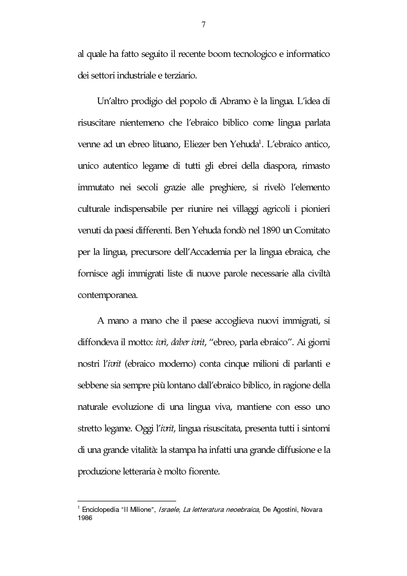 Anteprima della tesi: Israele: aspetti e problemi di uno stato piccolo con una nazione molto estesa, Pagina 7