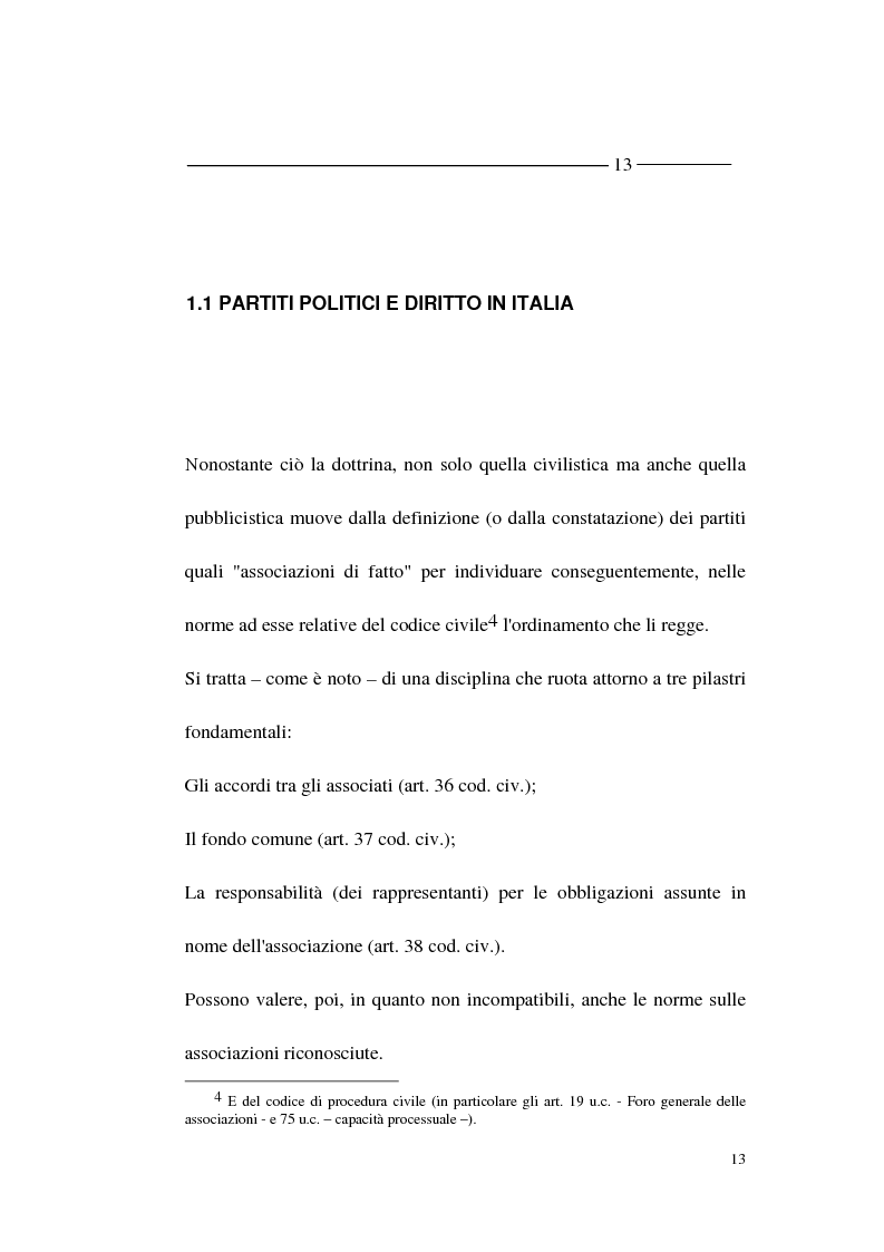 Anteprima della tesi: La forma - partito nel diritto angloamericano e riforme istituzionali in Italia, Pagina 11