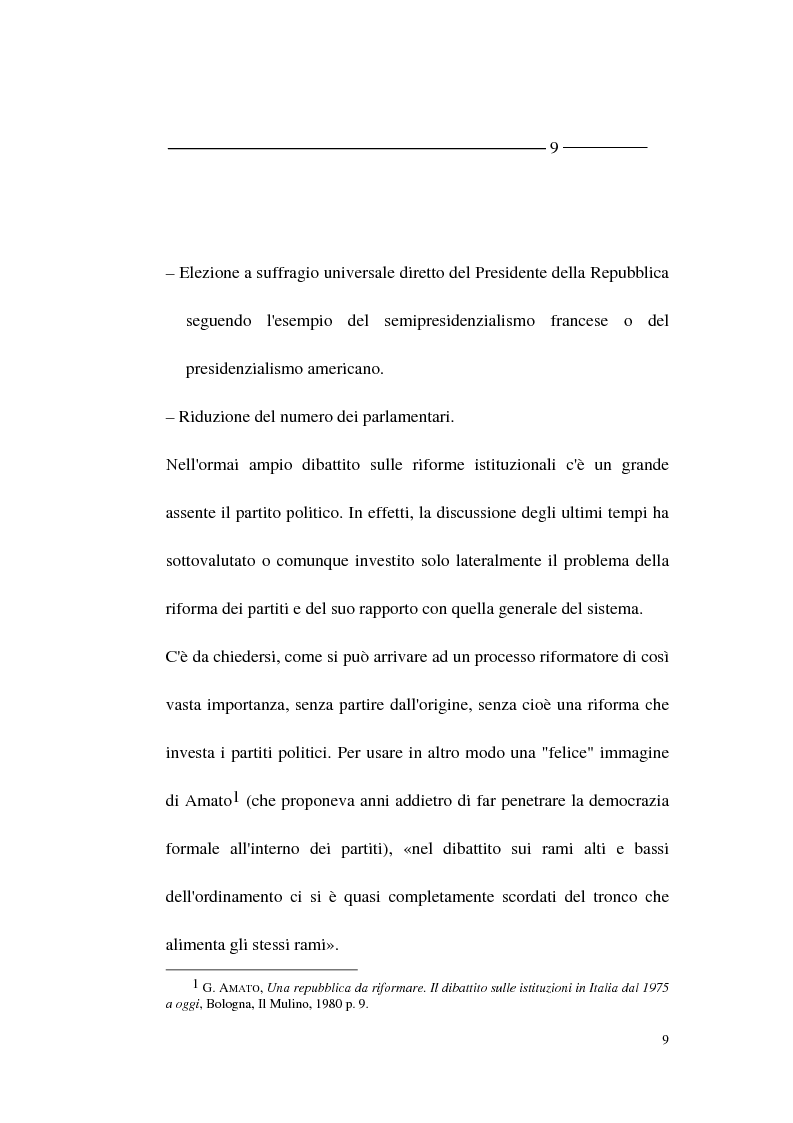 Anteprima della tesi: La forma - partito nel diritto angloamericano e riforme istituzionali in Italia, Pagina 7