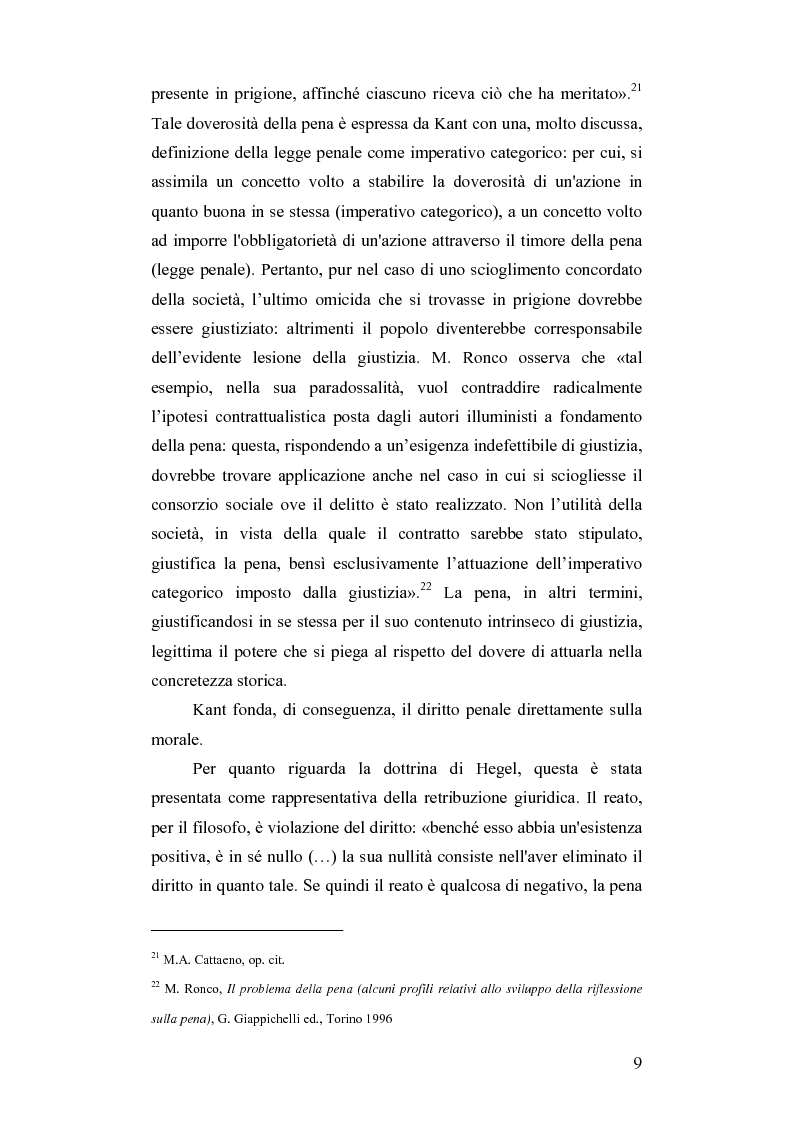 Anteprima della tesi: Dalla pena giusta alla pena utile, Pagina 14