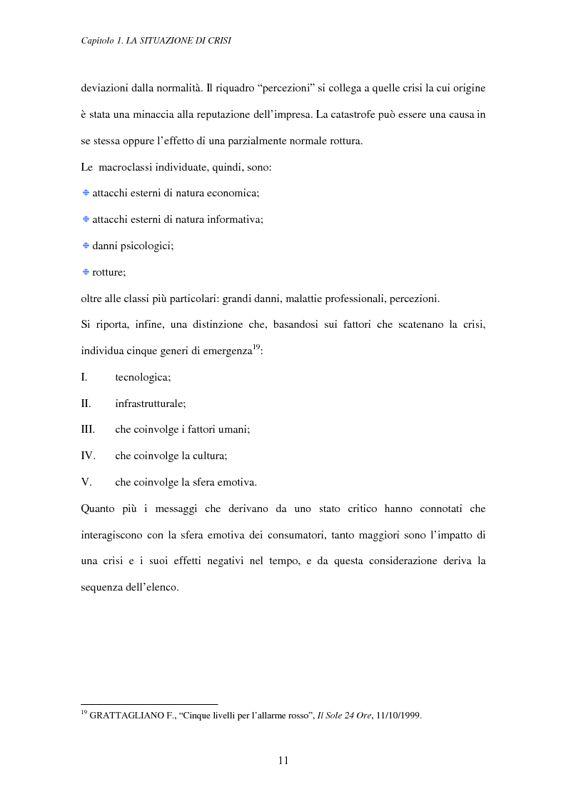 Anteprima della tesi: Crisis management: aspetti teorici e riflessioni su casi reali, Pagina 15