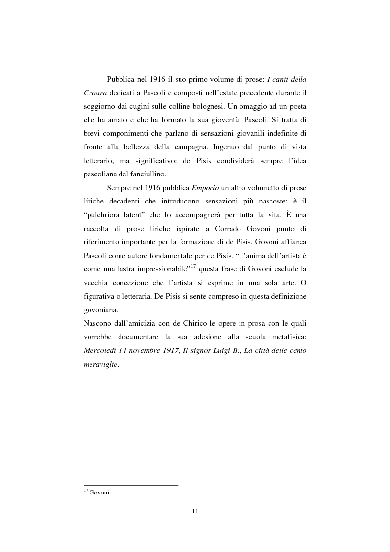 Anteprima della tesi: De Pisis al museo. Dalla collezione privata all'esposizione pubblica, Pagina 10
