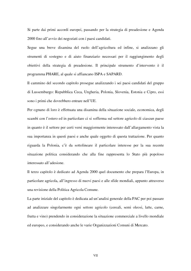 Anteprima della tesi: Allargamento dell'Unione Europea ai paesi Peco: conseguenze sul settore agricolo, Pagina 2