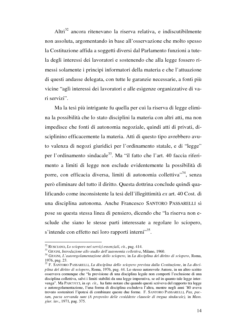 Anteprima della tesi: La commissione di garanzia nella vecchia e nella nuova disciplina della legge sullo sciopero dei servizi pubblici essenziali, Pagina 14