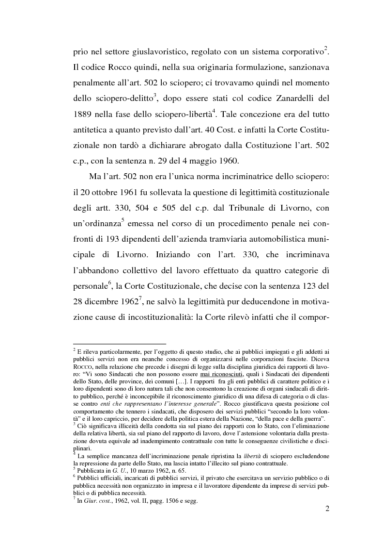 Anteprima della tesi: La commissione di garanzia nella vecchia e nella nuova disciplina della legge sullo sciopero dei servizi pubblici essenziali, Pagina 2