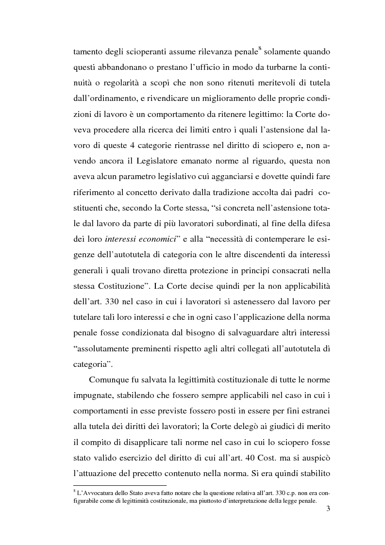 Anteprima della tesi: La commissione di garanzia nella vecchia e nella nuova disciplina della legge sullo sciopero dei servizi pubblici essenziali, Pagina 3