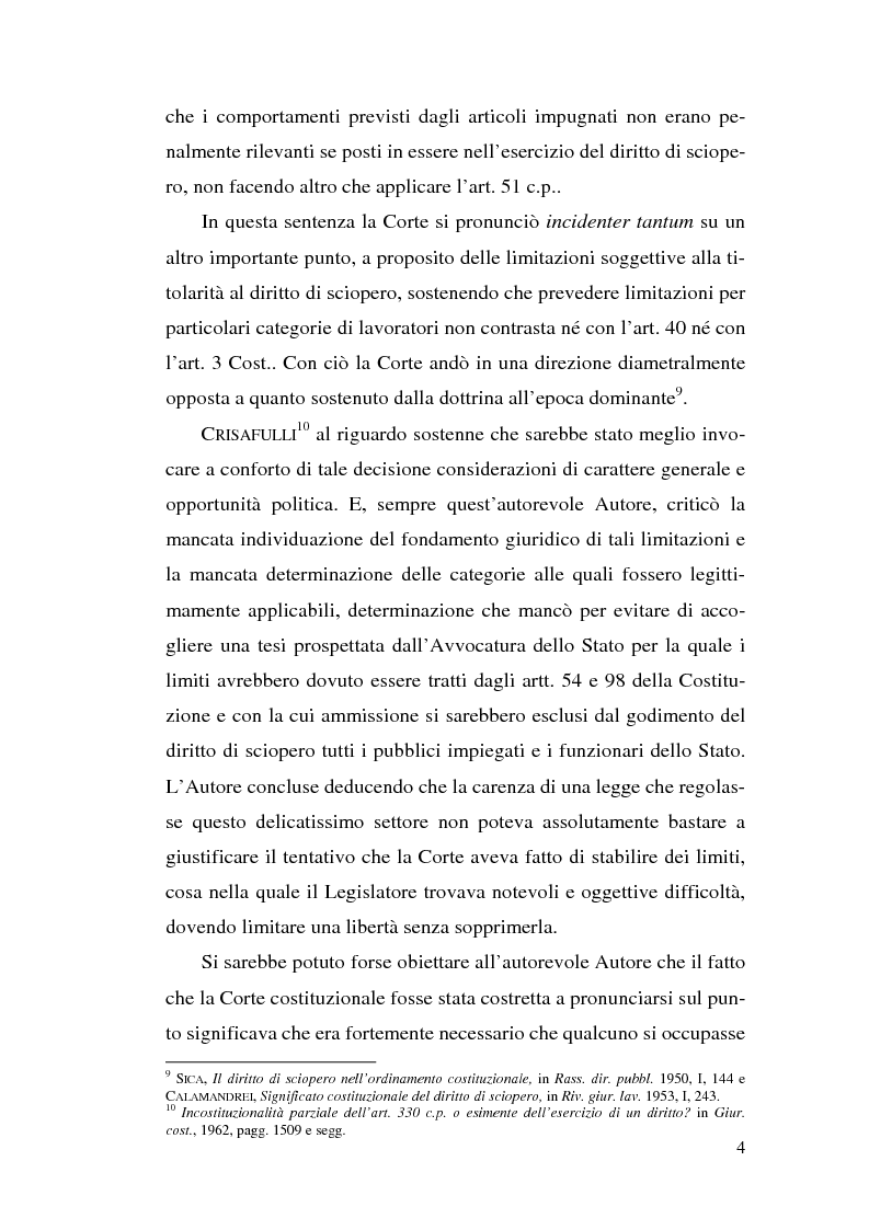 Anteprima della tesi: La commissione di garanzia nella vecchia e nella nuova disciplina della legge sullo sciopero dei servizi pubblici essenziali, Pagina 4