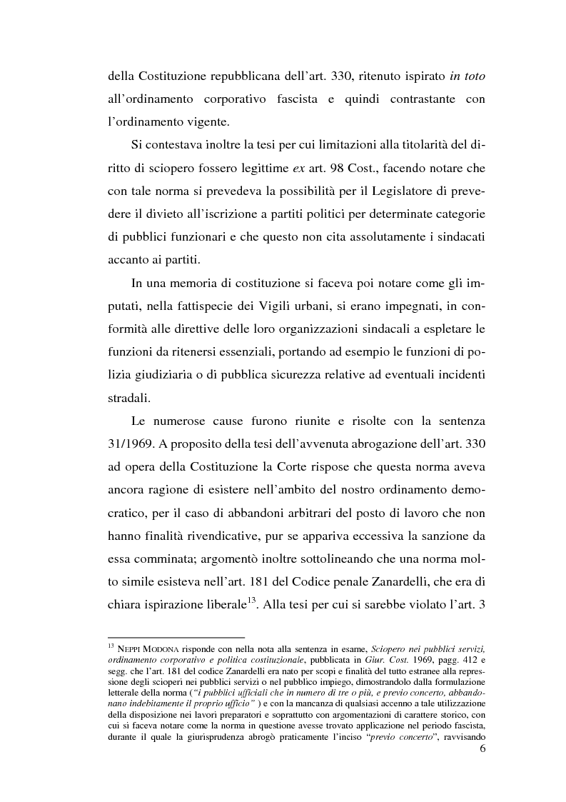 Anteprima della tesi: La commissione di garanzia nella vecchia e nella nuova disciplina della legge sullo sciopero dei servizi pubblici essenziali, Pagina 6