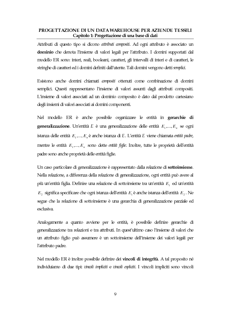 Anteprima della tesi: Progettazione di un data warehouse per aziende tessili, Pagina 8