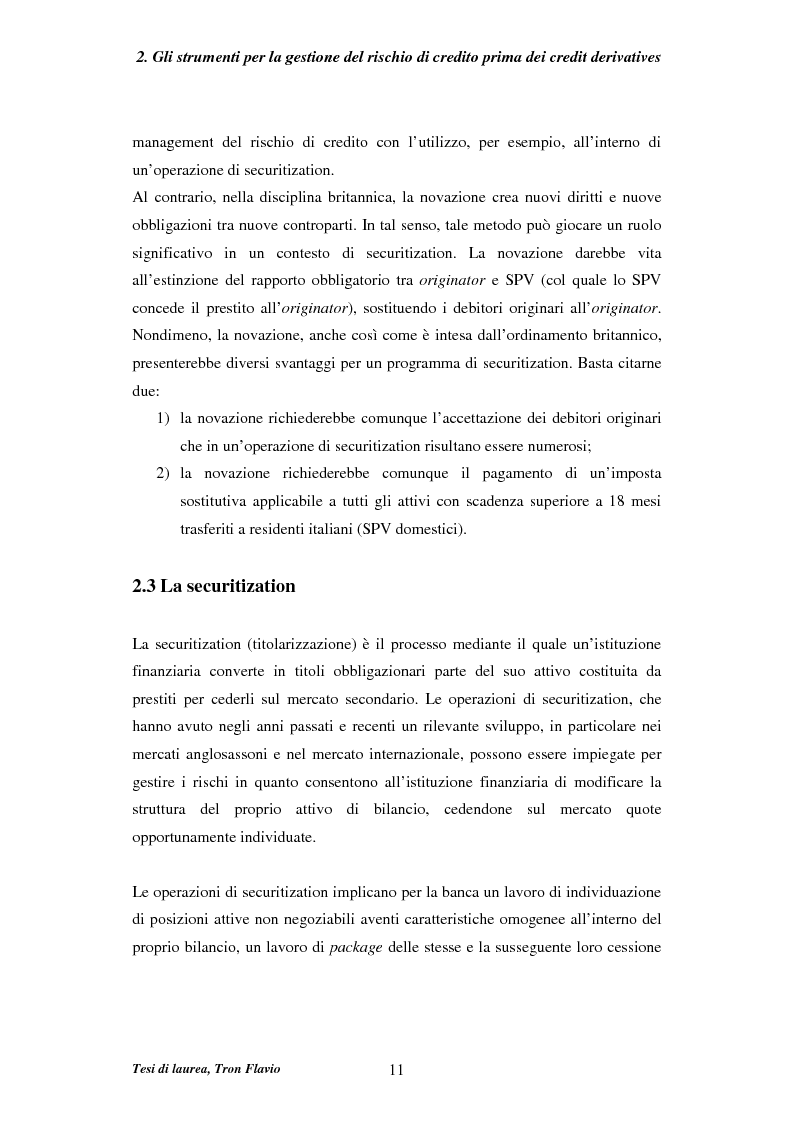 Anteprima della tesi: Il mercato dei credit derivatives, Pagina 10