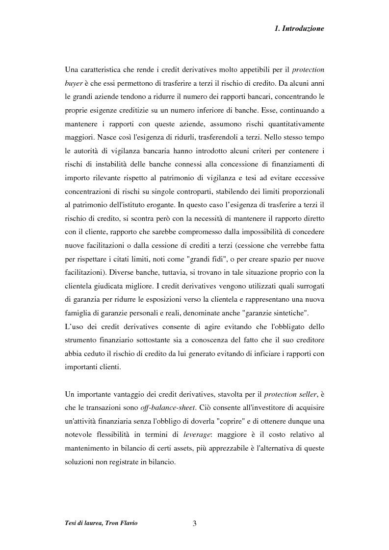 Anteprima della tesi: Il mercato dei credit derivatives, Pagina 3