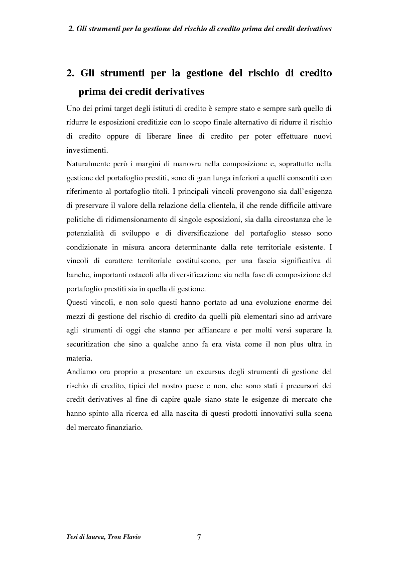 Anteprima della tesi: Il mercato dei credit derivatives, Pagina 6