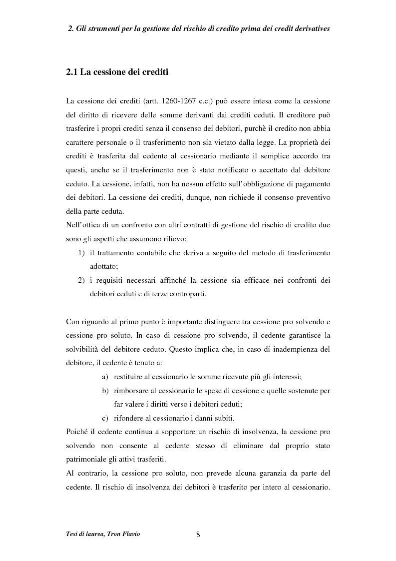 Anteprima della tesi: Il mercato dei credit derivatives, Pagina 7